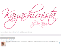 Tablet Screenshot of kayashionista.com